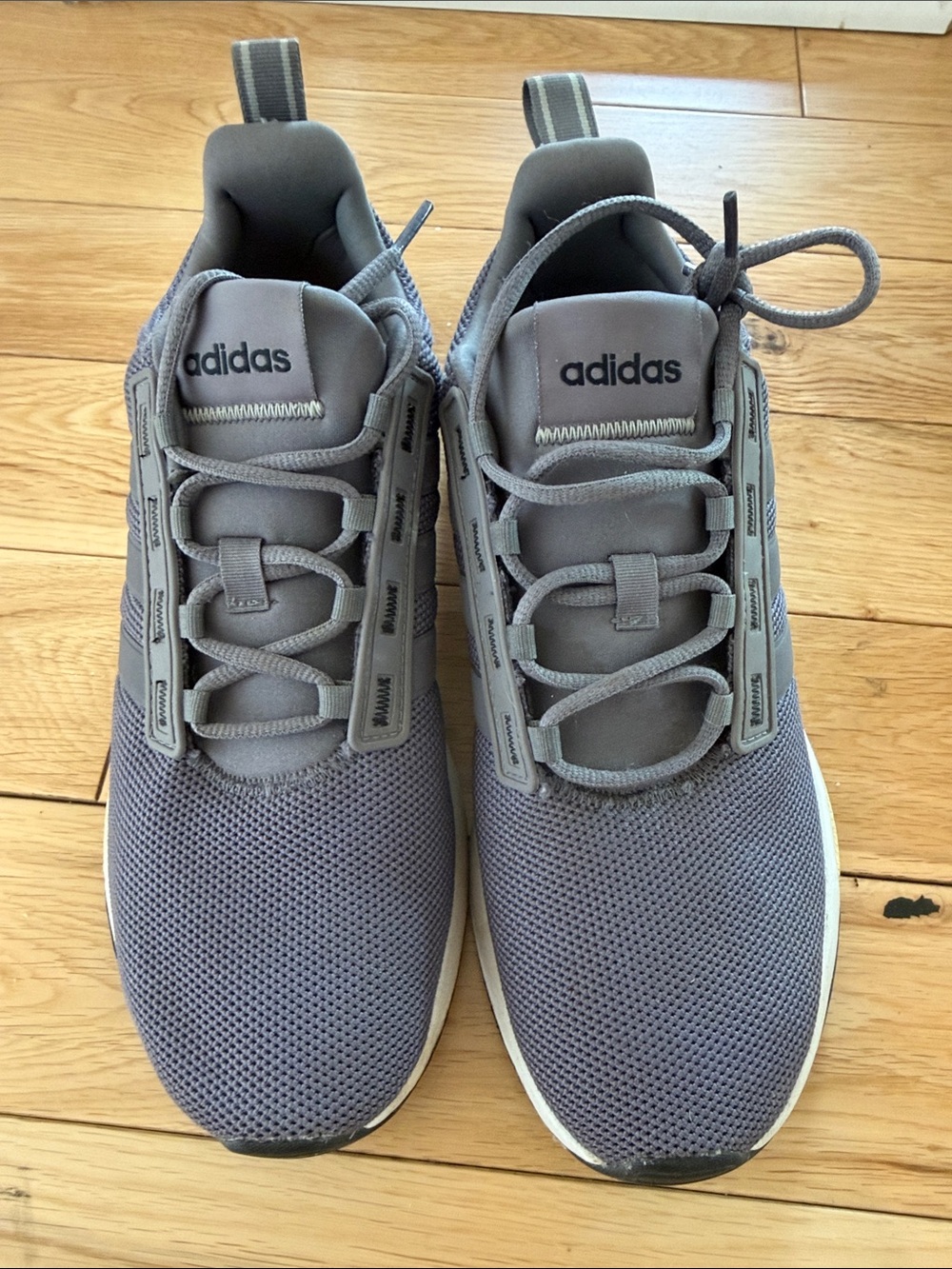 adidas Men's Grey Mesh Athletic Sneakers